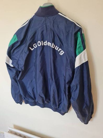 Vintage 90s Adidas german football track jacket Size xl ptp 24" in excellent condition