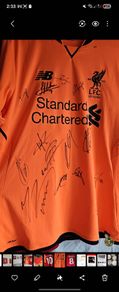 Multi Signed Liverpool Jersey from 2018