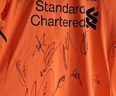 Multi Signed Liverpool Jersey from 2018
