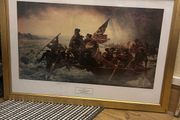 Framed print, "Washington Crossing the Delaware"
