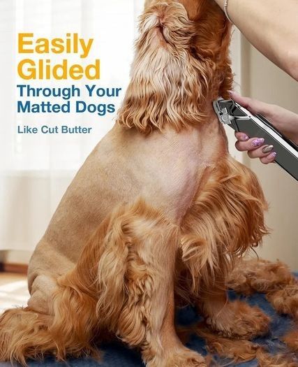 SALE | Dog Clippers for Grooming for Thick Heavy Coats/Low Noise Rechargeable Cordless Pet Shaver with Stainless Steel Blade for Pets and Animals, Waterproof