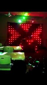 Led video graphic curtain