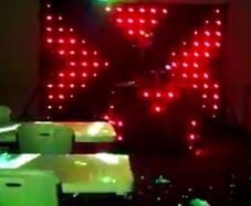 Led video graphic curtain