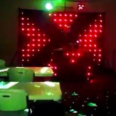 Led video graphic curtain
