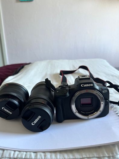 Canon EOS R50 + RF-S 18-45mm & RF-S 55-210mm Lenses | Used Twice | Warranty Remaining | Boxed