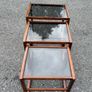 Vintage Danish Nesting Tables in Teak with Smoked Glass Tops c1960 Image 4
