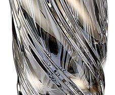 Brand New Glass Flower Vase, 24cm Tall Modern Minimalist Glass Vase Morden Crystal Decorative Handmade Flower Vase.