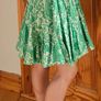 ZARA Green Paisley Floral Print Mini Shirt Dress XS Image 4