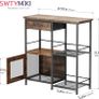 Coffee Bar Cabinet for Home - Kitchen Island Farmhouse Coffee Stand Station Multi-Purpose Buffet Sideboard Cabinet with Drawers, Kitchen Bar Table for Living Room, Corner, Home Pub Image 2