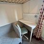VITVAL Loft bed frame with mattress & desk top, white/light grey, 90x200 cm Image 6