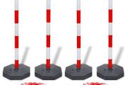 Set of 4 Chain Posts and 2 Plastic Chians of 10 m Each