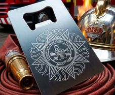 Dublin Fire Brigade Laser Engraved Steel wallet bottle opener