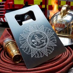 Dublin Fire Brigade Laser Engraved Steel wallet bottle opener