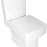 Square Bathroom Close Coupled Toilet Modern Ceramic Bathroom WC White Image 5