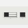 Black metal TV stand Image 4