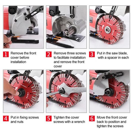 BRAND NEW EU Stock Wall Groove Cutting Machine 4000W 6500RPM Electric Wall Chaser 5x133mm Saw Blades Slot Brick Concrete Granite Marble