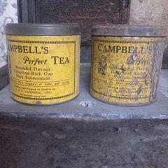 Vintage Campbell's Perfect Tea Tins (Dublin, Ireland) - Pair