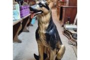 German Shepherd Ceramic Floor Statue KAS1373