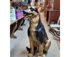 German Shepherd Ceramic Floor Statue KAS1373