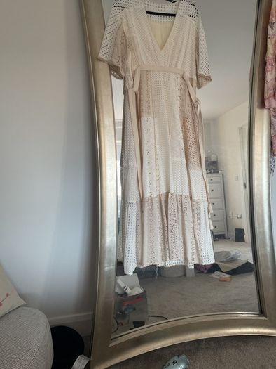 maxi dress broderie anglaise