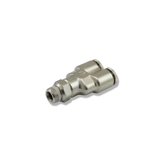 Metal Y-connector 6mm with 1/8" thread