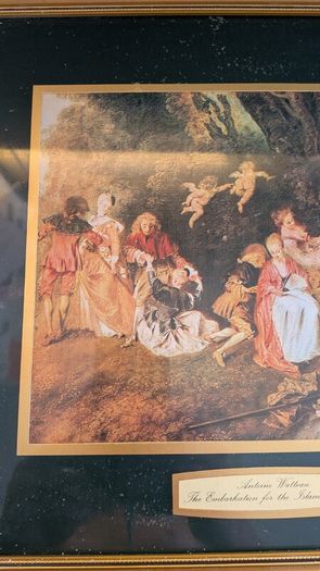 Antoine Watteau Framed Prints Love in the Country Cythera Pair Vintage