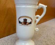 Vintage Cre Irish Porcelain Claddagh ring mug