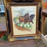 Large Vintage Farming Scene Picture Image 2
