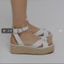 White knot flatform sandals Image 2
