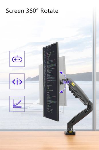 NEW F80+2pc USB3.0 17-30" desktop LED LCD Monitor Holder Arm Gas Spring Full Motion 2-9kg ergonomica dual arm
