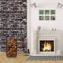 Narrow Metal firewood shelf Image 3