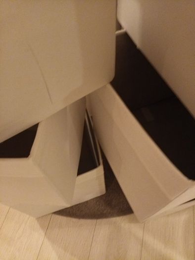 24 Ikea Drona kallax cube storage boxes in white/creamStorage