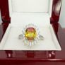 Silver Rainbow Genesis Quartz & Zircon "Sunburst" Ring Image 7