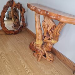 Hall table and matching mirror