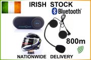 Motorcycle Helmet Bluetooth Intercom Headset Motorbike BT Speaker 3 riders 800M FM Radio Warranty