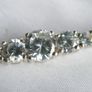 Vintage Sterling Silver 925 Tennis Bracelet  Cubic Zirconia Graduated Flexible Bangle Bracelet 16,7g Image 3