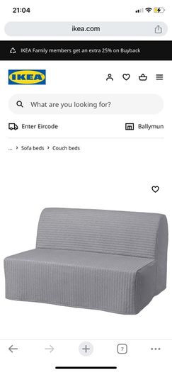 lycksele Murbo ikea double sofa bed