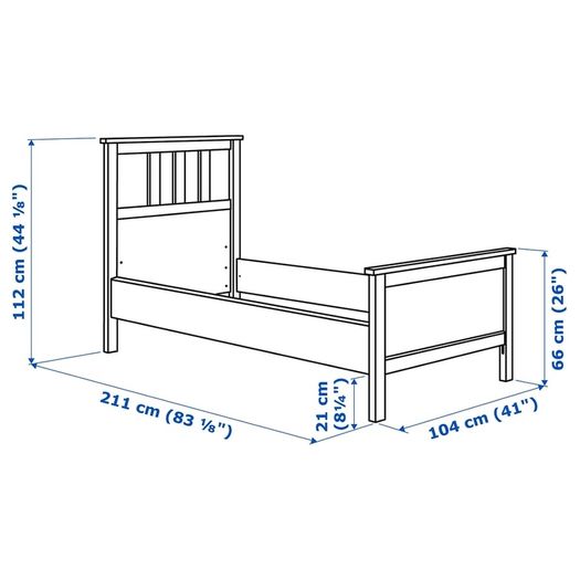 Ikea Hemnes bed and Acrehamn mattress- single