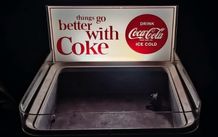 Coca Cola Kelvinator Lighted Countertop Cooler 60's Rare