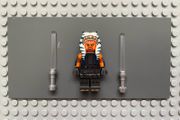 lego Star Wars sw1300 Ahsoka Tano (Adult) minifigure- Pearl Dark Gray Robe, Printed Arms