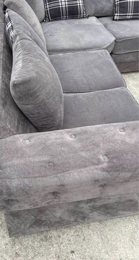 Grey Verona L shaped corner sofa