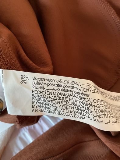 trousers Bnwt Zara wrap over front trousers size small rust brown shade