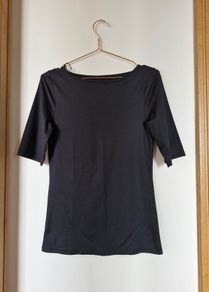 Camaieu Top Half Sleeve Black s. L