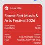 Forest fest tickets with camping passes Image 2