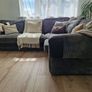 Marl grey L shaped couch and armchair set Image 2
