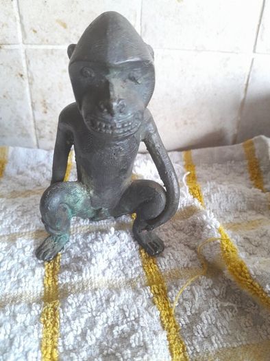 old bronze monkey