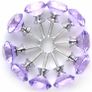 10 X 30MM Acrylic Glass Diamond Cut Cabinet Door Drawer Knob Kitchen Dresser Wardrobe Pull Handle with Screws (MULTIPLE COLOURS AVAILABLE) Image 3