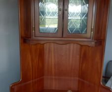 Corner glass cabinet