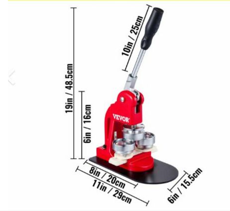 58mm(2.28) Button Maker Press 1000 Pcs Buttons Manual Machine Badge Maker