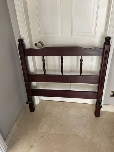 Bed head board and bed frame.